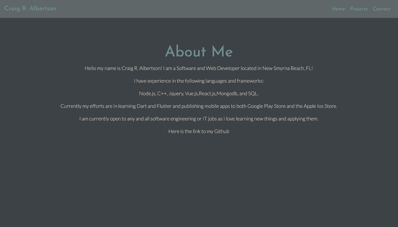 Old Portfilio Website